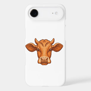 Ginger Cow Face Farm Animal Illustration