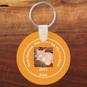 Ginger Cute Cat Photo Cat Mom Orange Key Ring