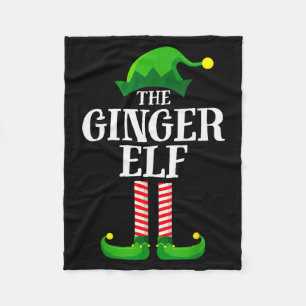 Ginger Elf Matching Family Group Christmas Party P Fleece Blanket