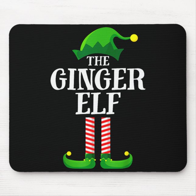 Ginger Elf Matching Family Group Christmas Party P Mouse Mat (Front)
