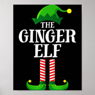 Ginger Elf Matching Family Group Christmas Party P Poster