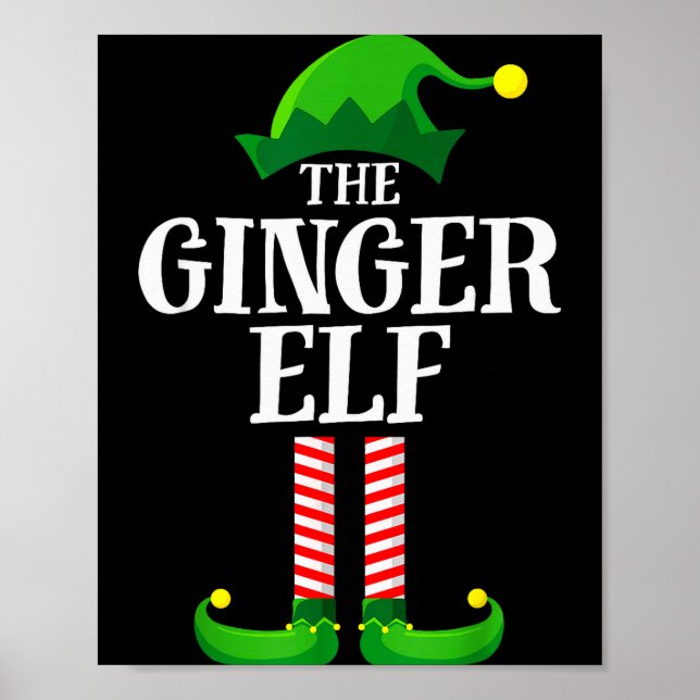 Ginger Elf Matching Family Group Christmas Party P Poster (Front)