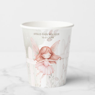 Ginger Fairy Girl Baby Shower Paper Cups