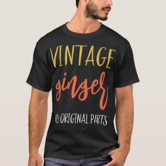Ginger Gifts For Men Retro Vintage Ginger Birthday T-Shirt