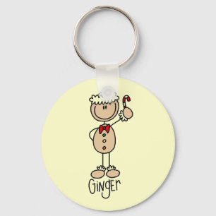 Ginger Gingerbread Cookie Tshirts and Gifts Key Ring