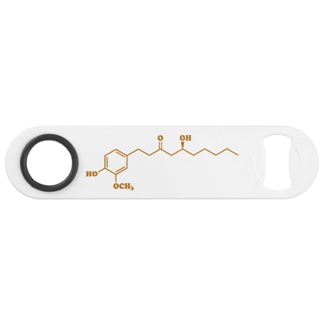 Ginger Gingerol Molecule Chemical Formula (Front (Horizontal))
