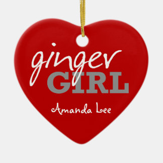 Ginger Girl Redhead Freckles Ceramic Tree Decoration