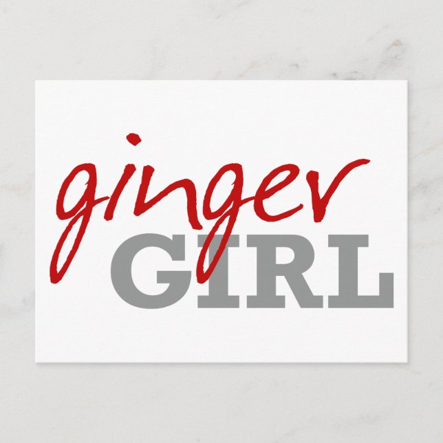 Ginger Girl Redhead Freckles Postcard (Front)