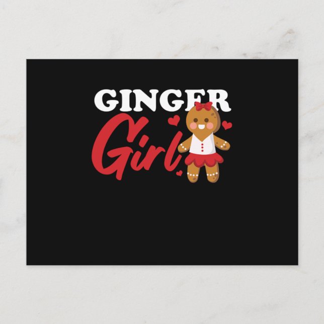 Ginger Girl Redhead Red Hair Redheads Freckles Gif Postcard (Front)