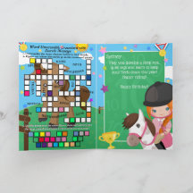 Ginger Girls Equestrian Secret Message Birthday