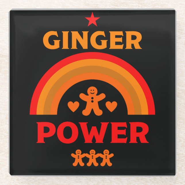 Ginger Hair Pride Glass Coaster (Front)
