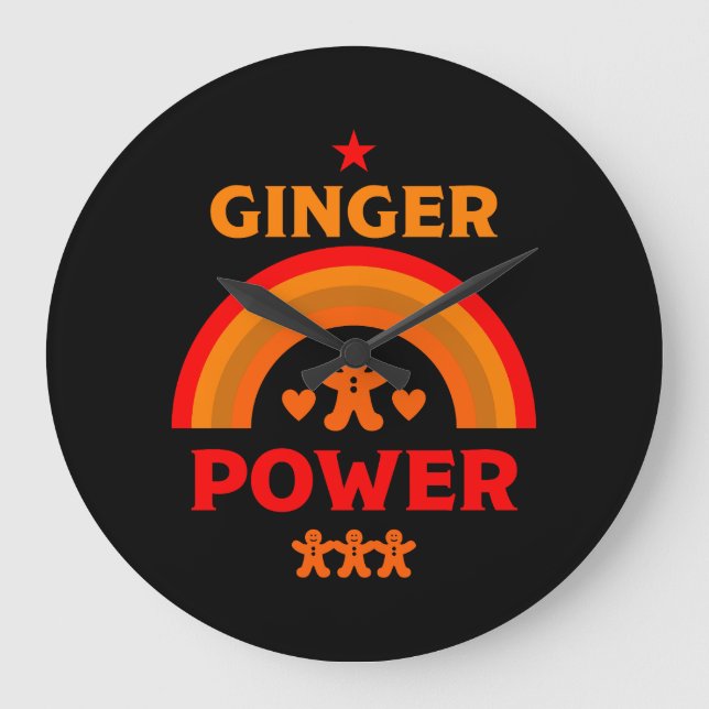 Ginger Hair Pride Large Clock (Front)