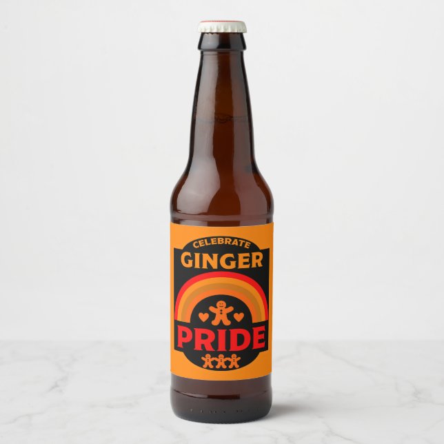 Ginger Haired Pride Beer Bottle Label (Front)
