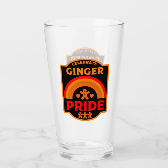Ginger Haired Pride Glass (Front)