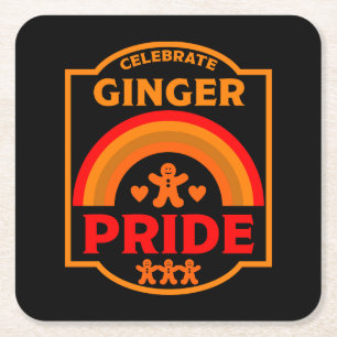 Ginger Haired Pride Square Paper Coaster