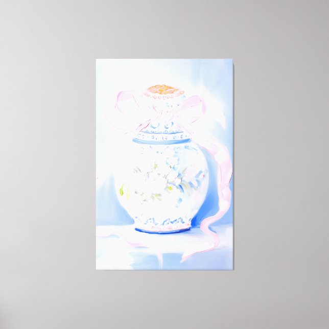 Ginger Jar Acrylic painting Preppy wall art (Front)