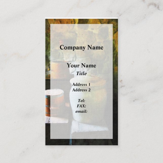 Ginger Jar and Buckets Business Card (Front)