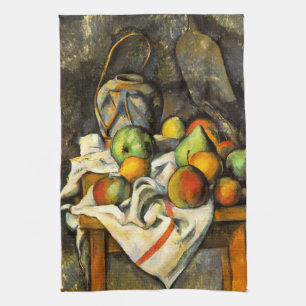 Ginger Jar and Fruit by Cezanne Tea Towel