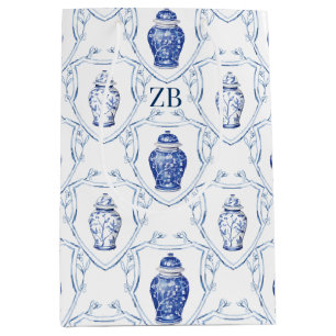 Ginger Jar Blue and White Chinoiserie Medium Gift Bag