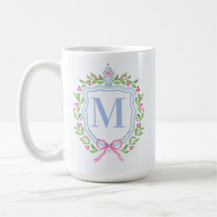 Ginger Jar & Christmas Berries Monogram Coffee Mug