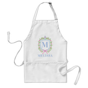 Ginger Jar & Christmas Berries Monogram Standard Apron