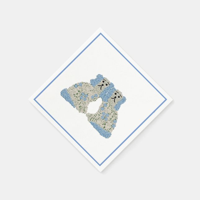 Ginger Jars Staffordshire Dogs Magnolia Napkin (Corner)