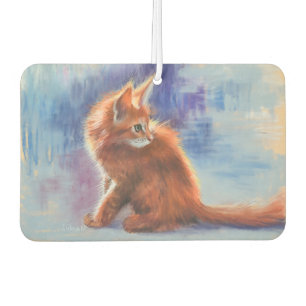 Ginger Kitten in Pastel Light Car Air Freshener