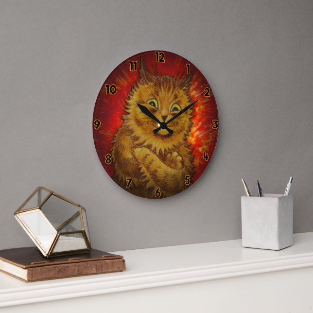 GINGER KITTEN PET CAT BUDDY LARGE CLOCK (Office)