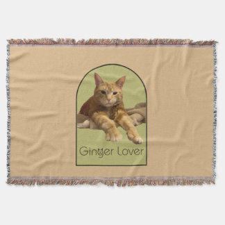 Ginger Lover Burlywood Throw Blanket