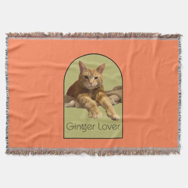 Ginger Lover Coral Throw Blanket (Front)