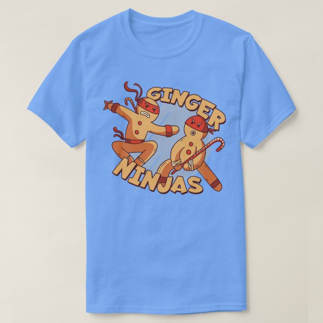 Ginger Ninjas Funny Christmas T-Shirt (Design Front)