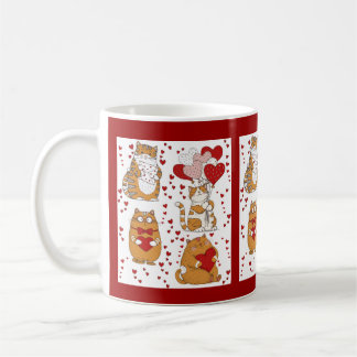 Ginger orange cat Valentine  Coffee Mug