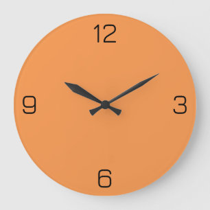 Ginger Orange F7954A Colour - Add Your Name Option Large Clock