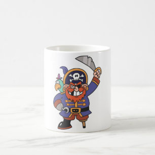 Ginger pirate with Parrot Coffee Mug