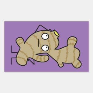 Ginger Root Healthy Asian Spice Rectangular Sticker