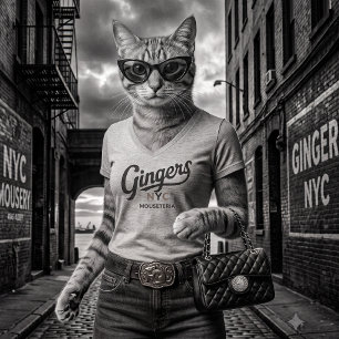 Ginger’s NYC Mouseteria Classic Women’s V-Neck Tee