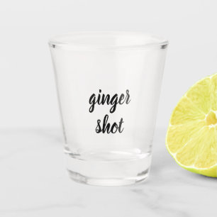 Ginger Shot Typography Glass