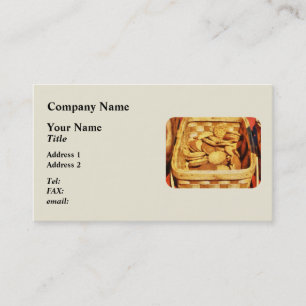 Ginger Snap Cookies in Basket Business Card