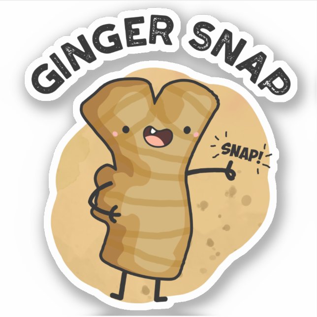 Ginger Snap Funny Food Herb Spice Pun  (Front)