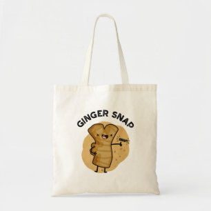 Ginger Snap Funny Food Herb Spice Pun Tote Bag
