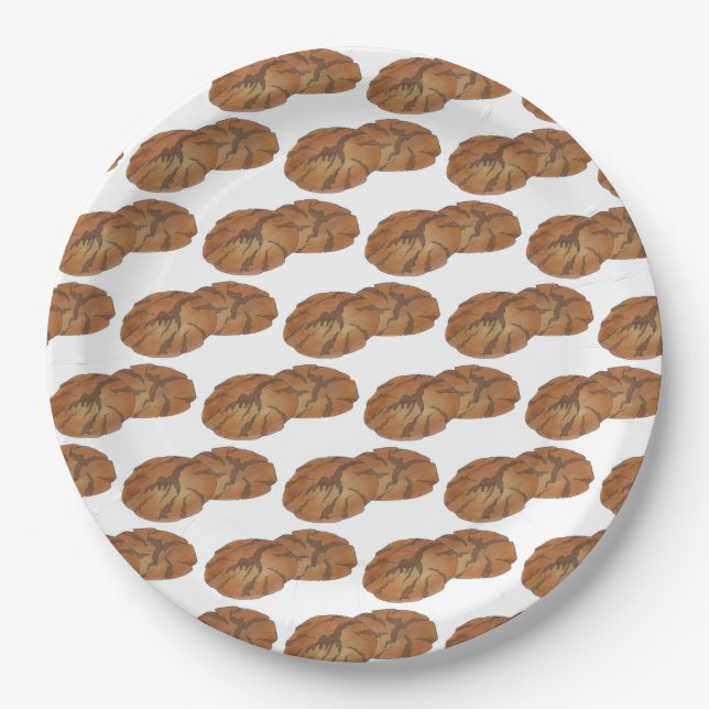 Ginger Snaps Gingersnap Biscuit Ginger Nut Cookies Paper Plate (Front)