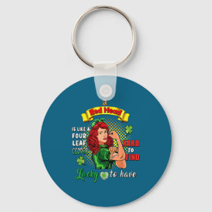 Ginger St Patrick Day Irish Women Lucky Redhead Sh Key Ring