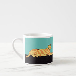 Ginger Striped Cat Espresso Cup