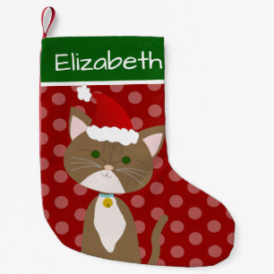 Ginger Tabby Cat Small Christmas Stocking
