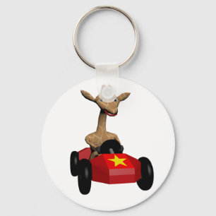 Ginger the Giraffe racing Key Ring