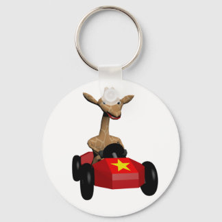 Ginger the Giraffe racing Key Ring