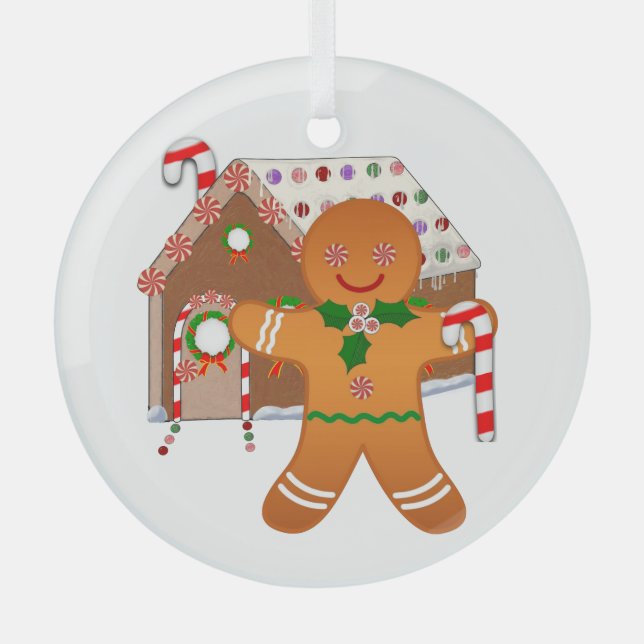 Ginger Wars Glass Tree Decoration (Front)