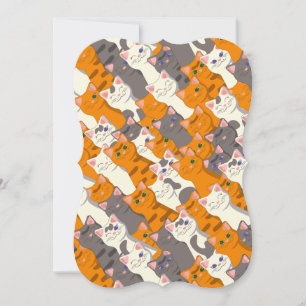 Ginger white black cat diagonal pattern