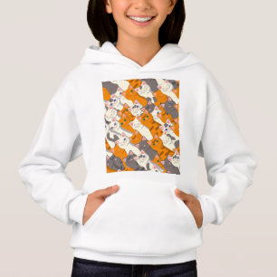 Ginger white black cat diagonal pattern