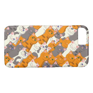 Ginger white black cat diagonal pattern iPhone 8/7 case